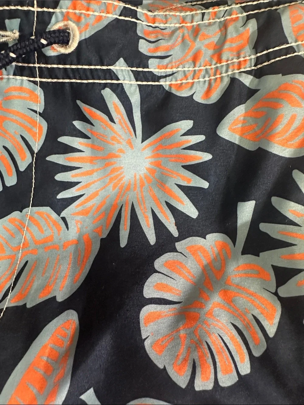 Navy Tropical Floral Swim Shorts - Men SW001